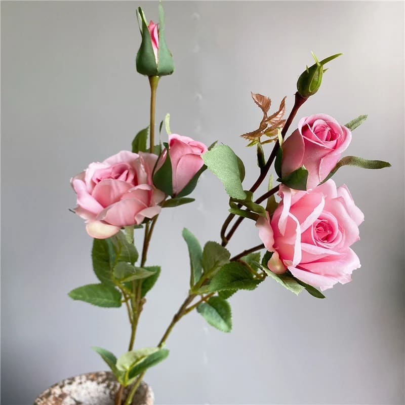 Roses Artificielles avec Tige Rose