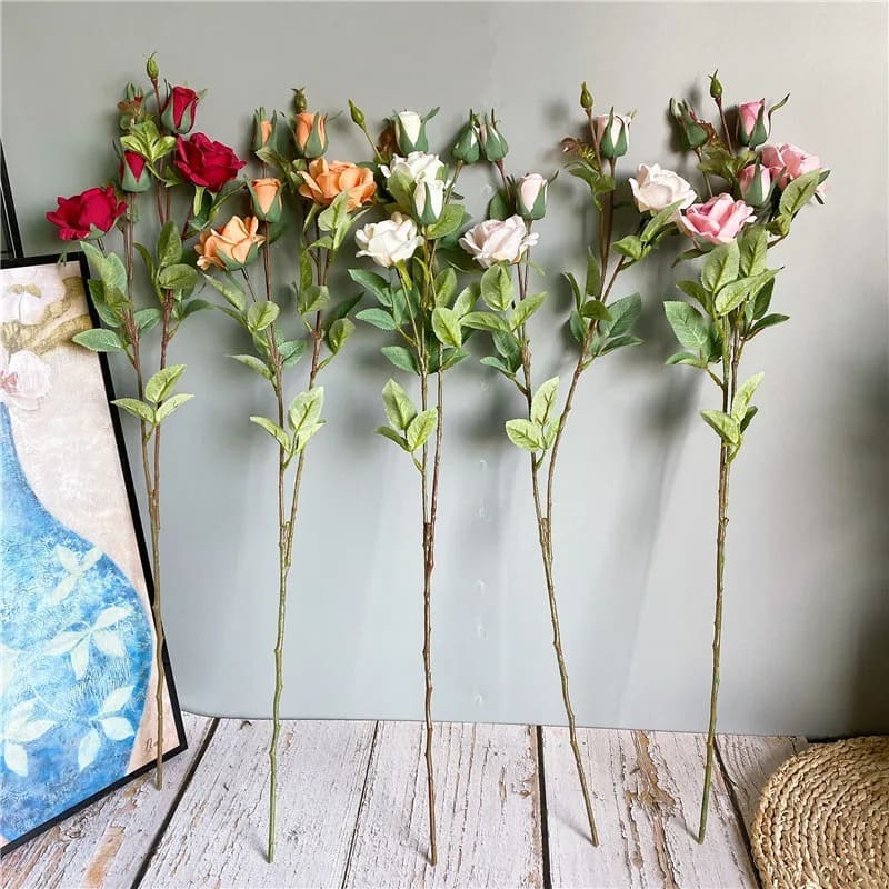 Roses Artificielles avec Tige