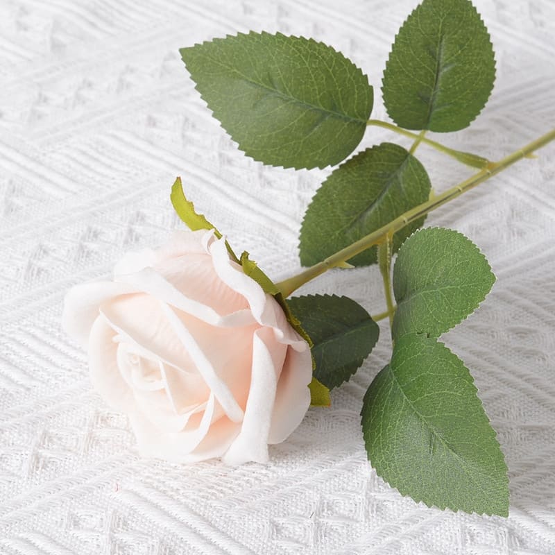 Roses Artificielles en Velours Beige