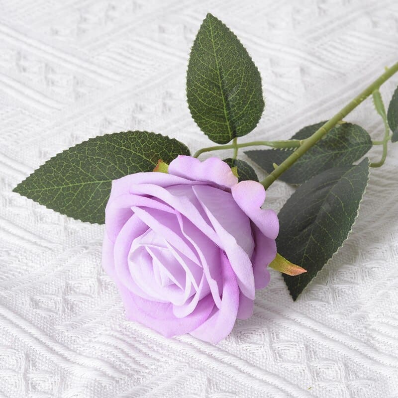 Roses Artificielles en Velours Mauve