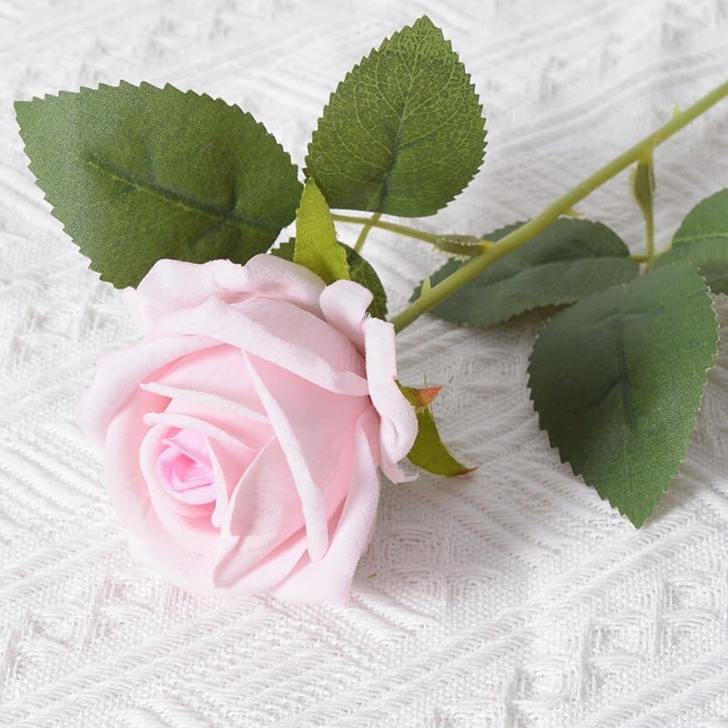 Roses Artificielles en Velours Rose