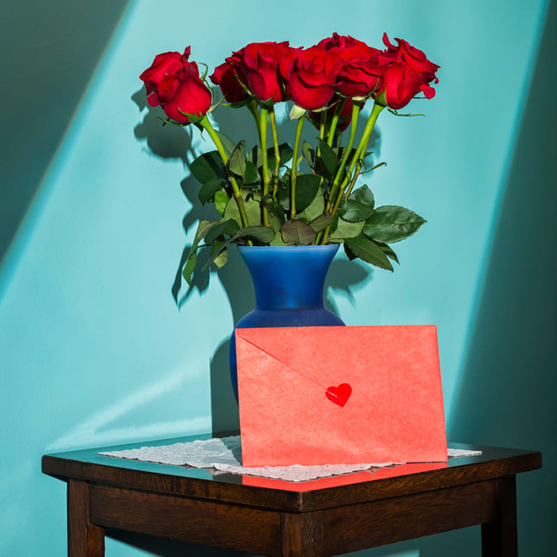 Roses Artificielles en Velours Saint-Valentin