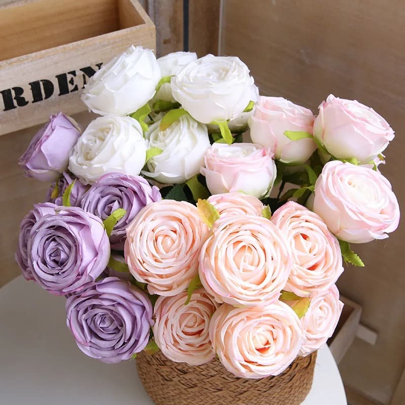 Roses en Soie Bouquet