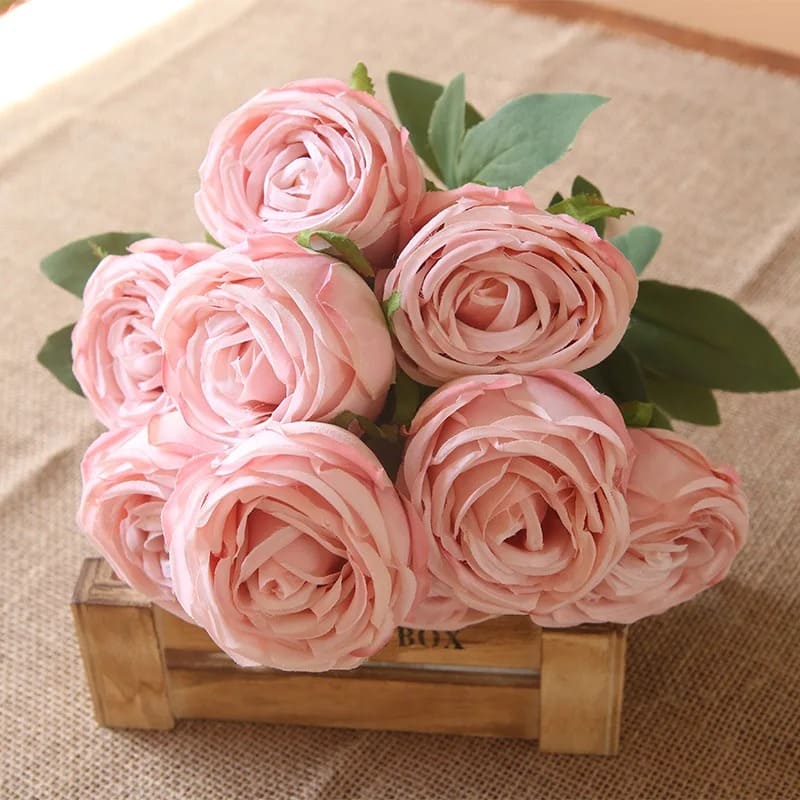 Roses en Soie Rose