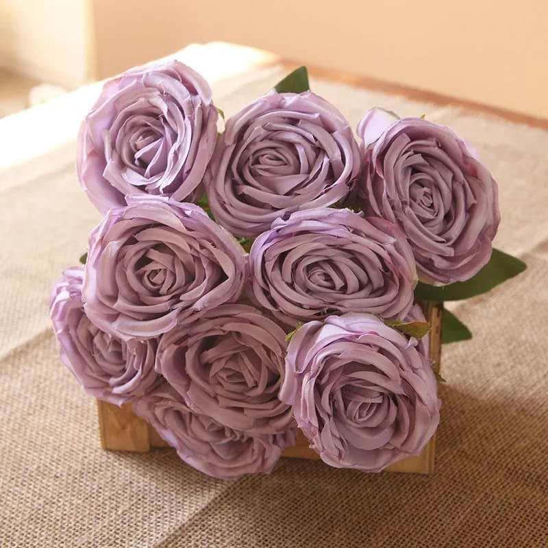 Roses en Soie Violet