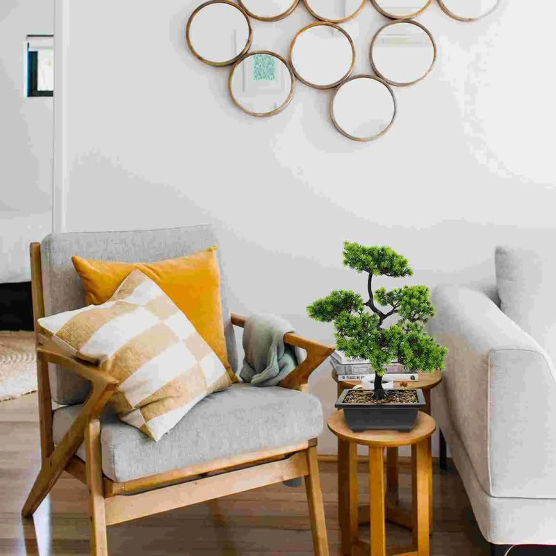 Bonsaï Artificiel sur une table basse dans un salon