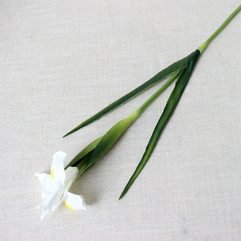 fleur iris artificiel blanc