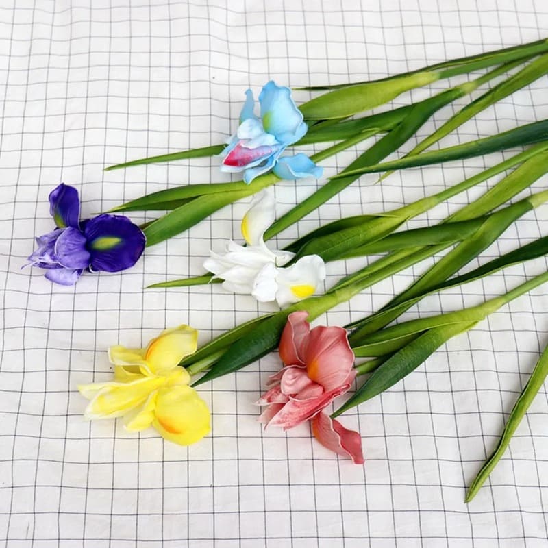 fleur iris artificiel de toutes les couleurs