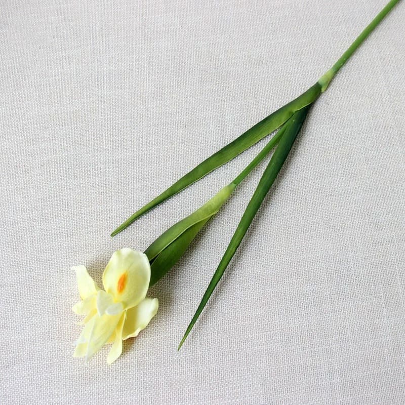 fleur iris artificiel jaune