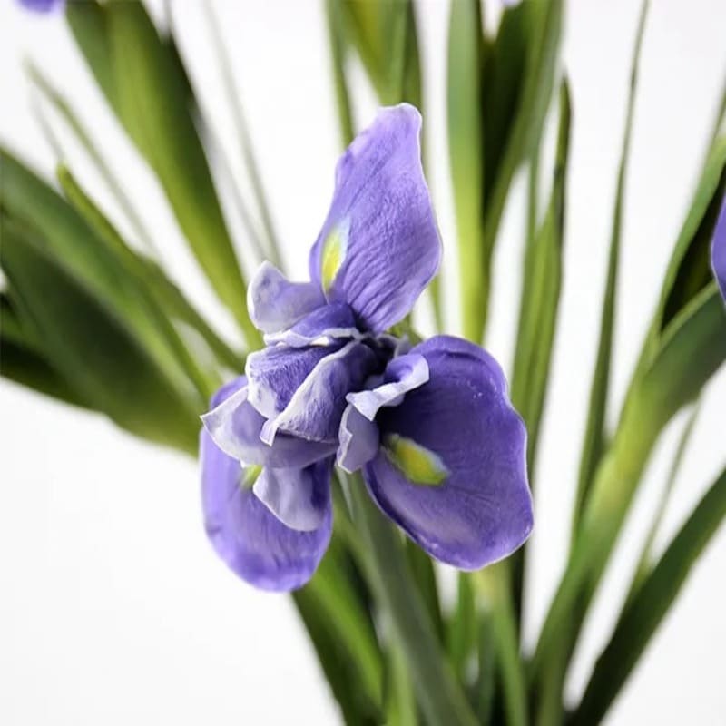 Fleur Iris Artificiel Violet en Gros Plan