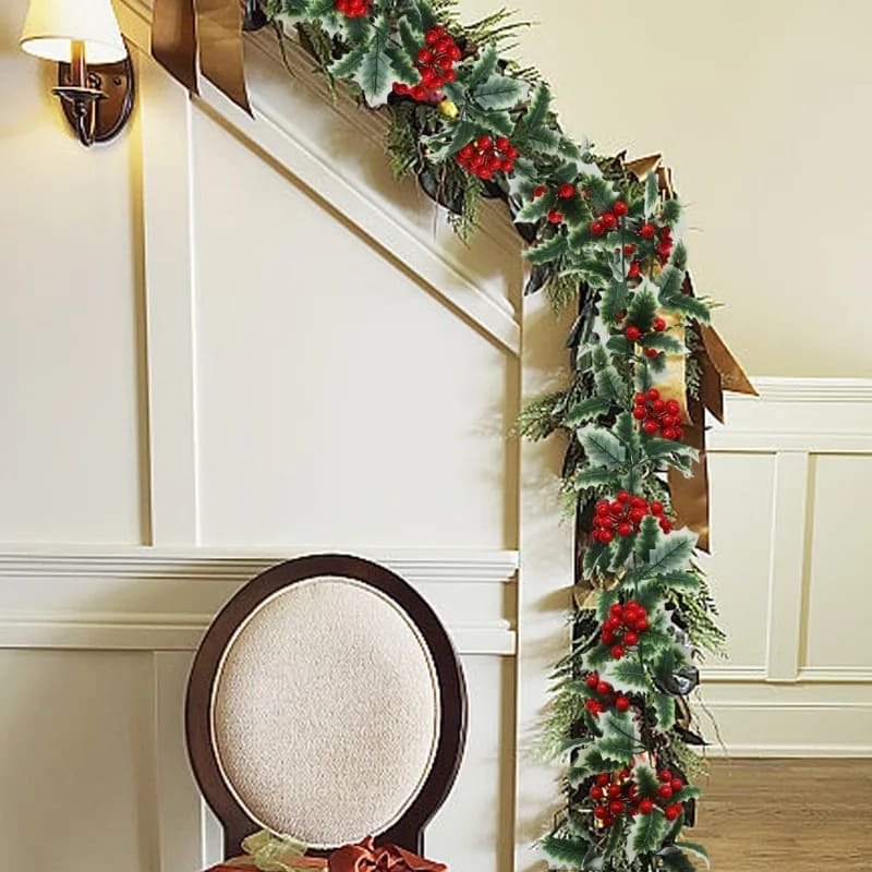 guirlande de houx décoration