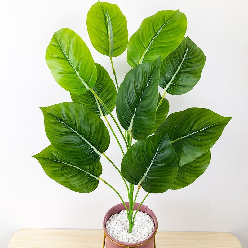Feuilles Tropicales Artificielles 55cm 12 Feuilles