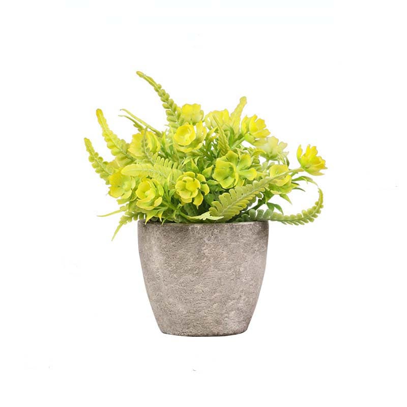 Mini Fleur Artificielle Algue Jaune