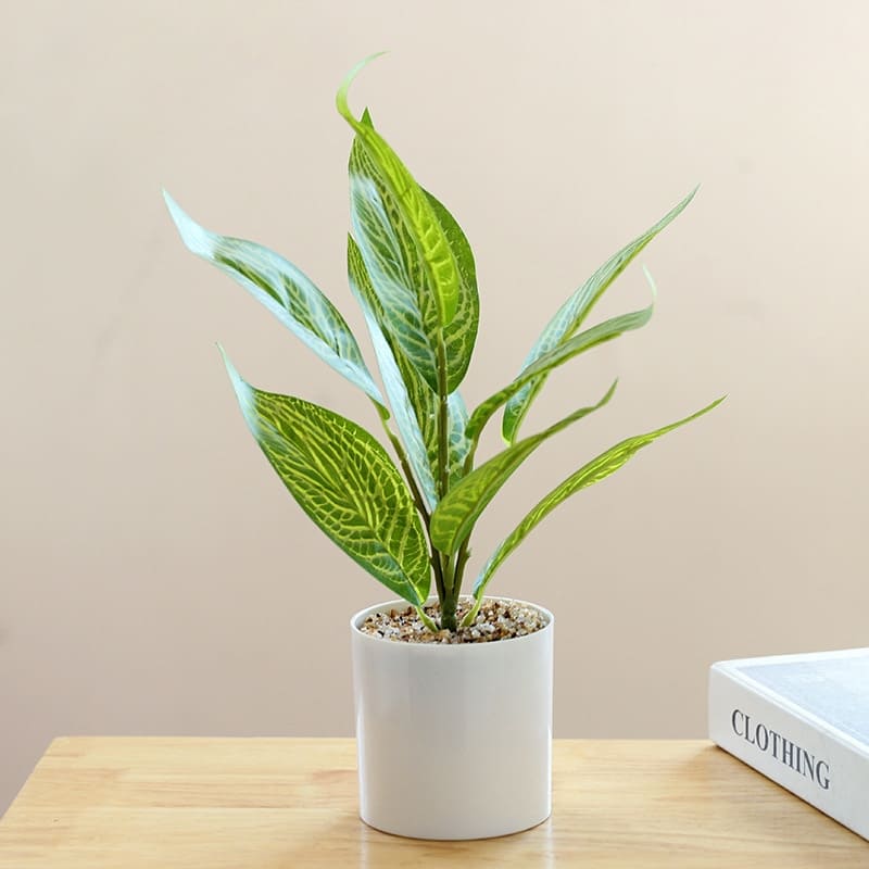 Plante Fausse Déco Verte en Pot