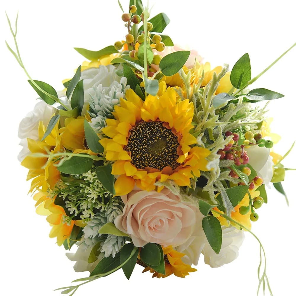 Bouquet de Mariée Artificiel Tournesol