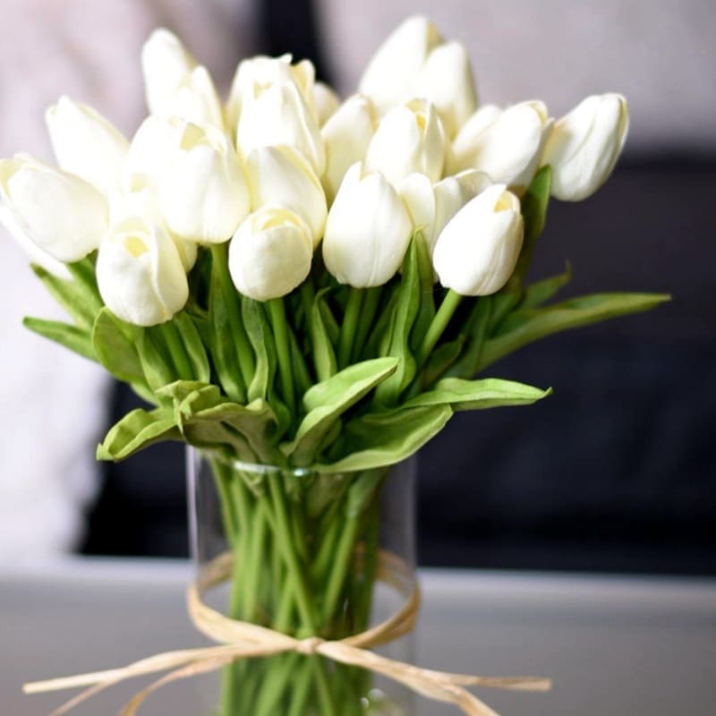 Bouquet de Tulipes Blanches en Pot