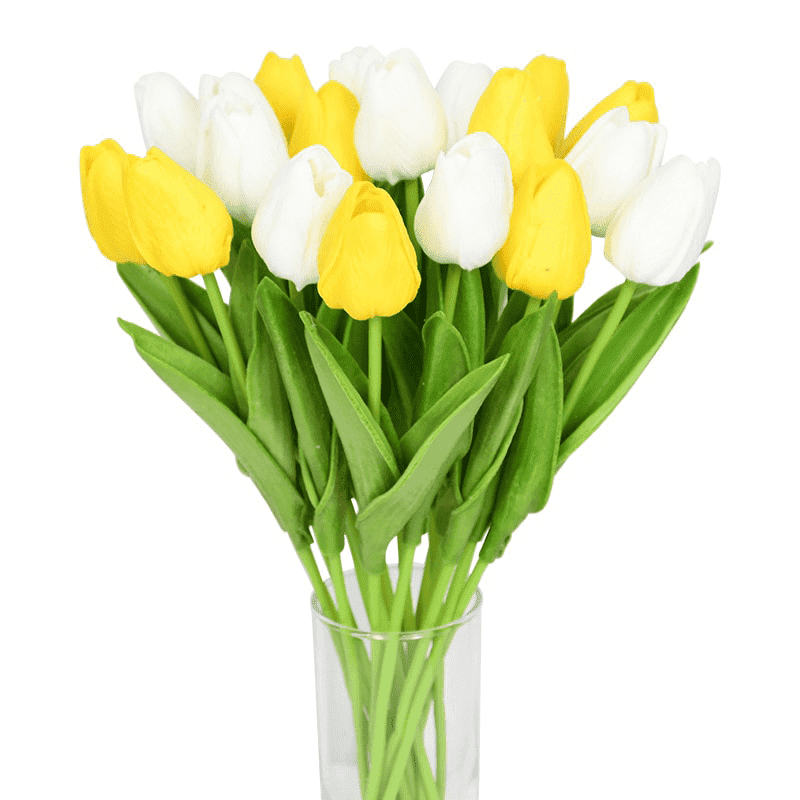 Bouquet de Tulipes Blanches et Jaunes