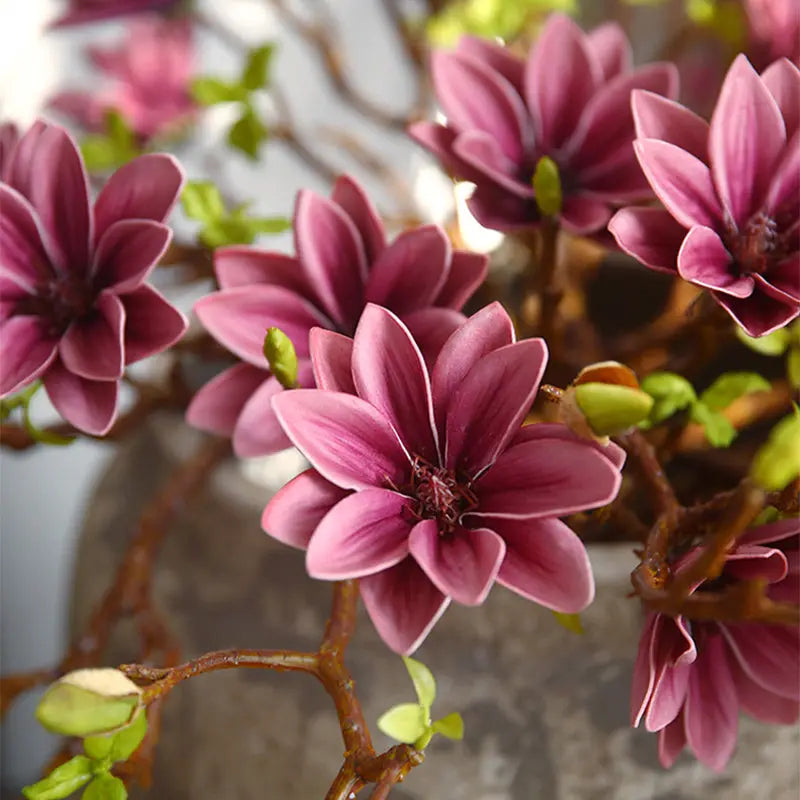 Branche Artificielle de Magnolia en Fleurs