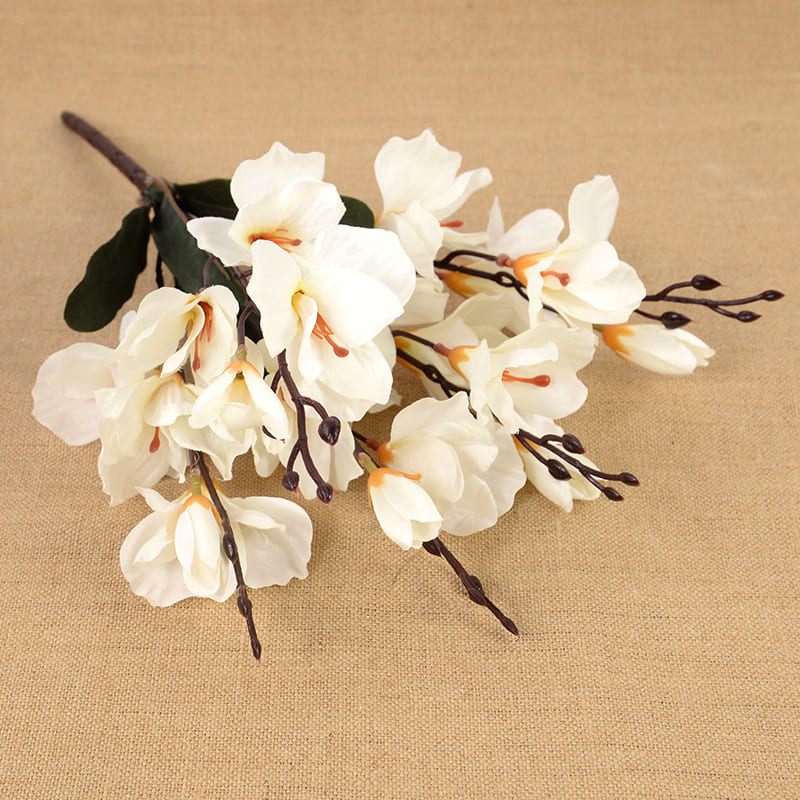 Branche de Magnolia Artificielle Blanc