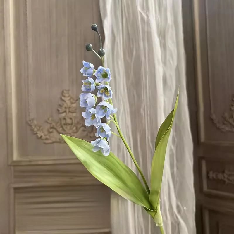 Brin de Muguet en Tissu Bleu