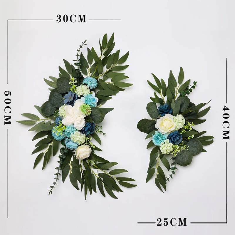 Centre de Table Fleurs Artificielles Mariage Bleu