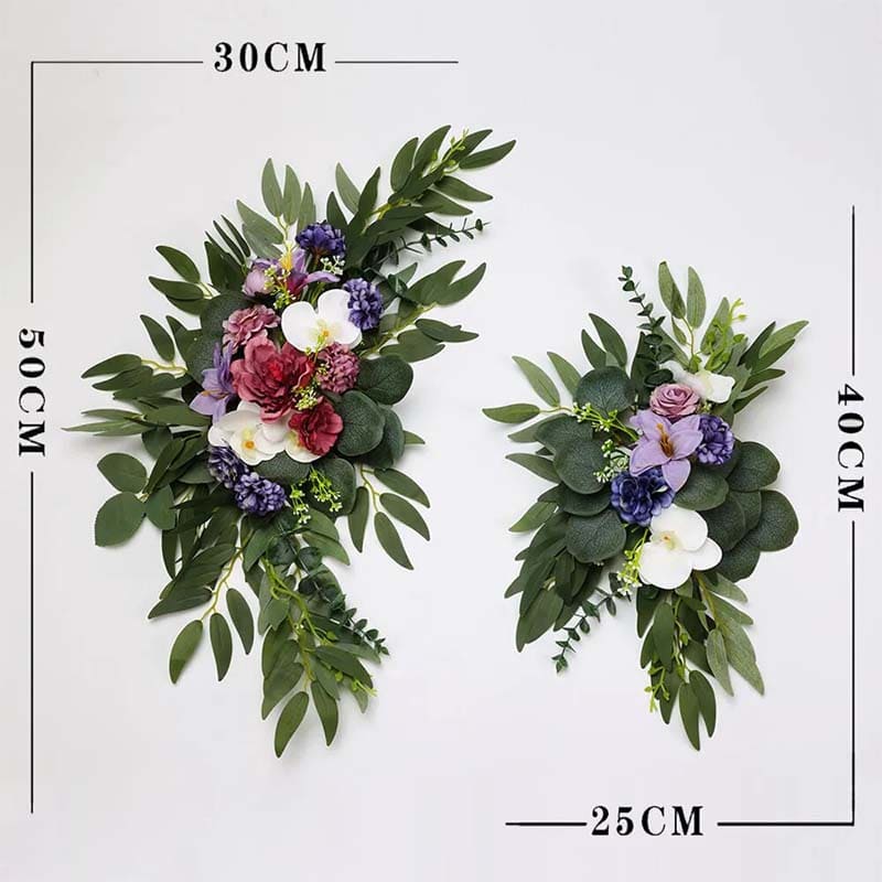 Centre de Table Fleurs Artificielles Mariage Violet