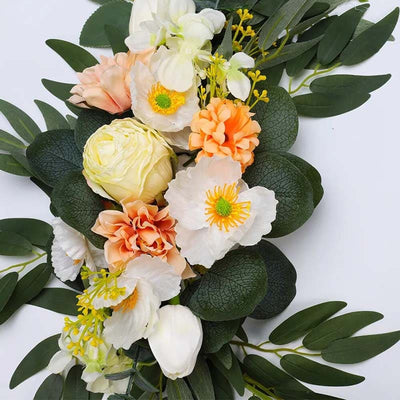 Bouquet Fleur Artificielle Haut De Gamme Avec Vase - Centre De Table - Déco Maison (Vert)