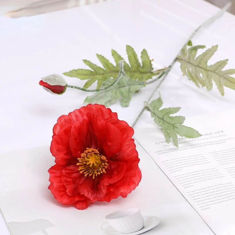 Coquelicot Artificiel Rouge