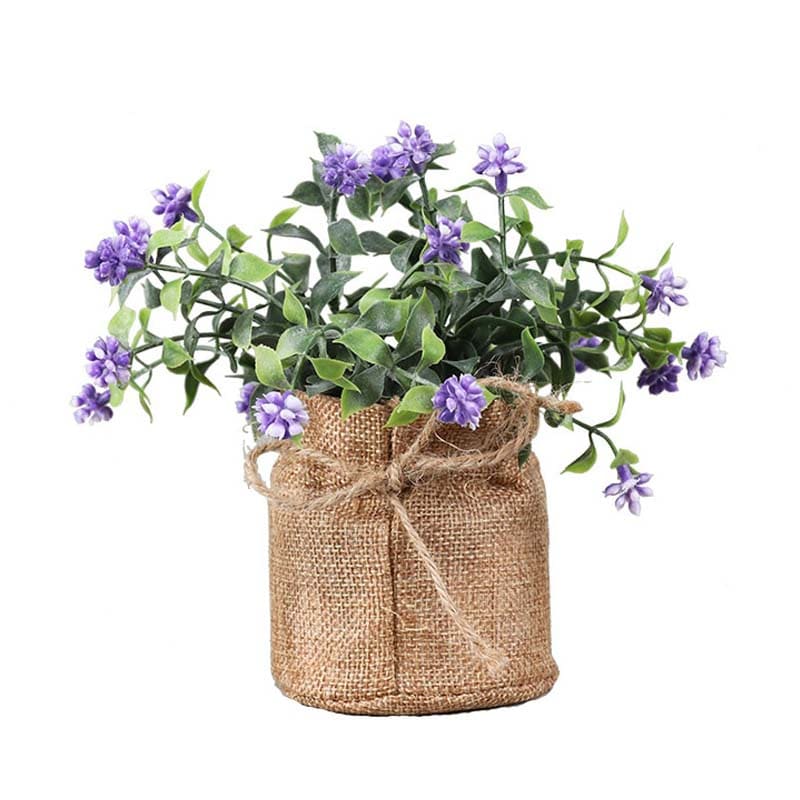 Fausse Fleur en Pot Violet