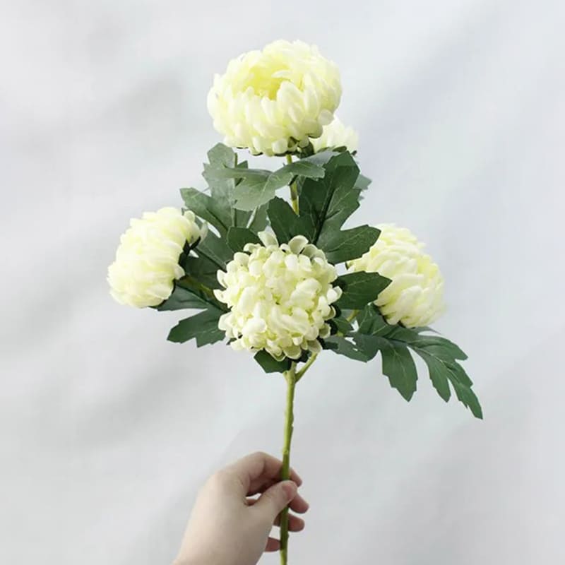 Fleur Chrysanthème Vert Foncé