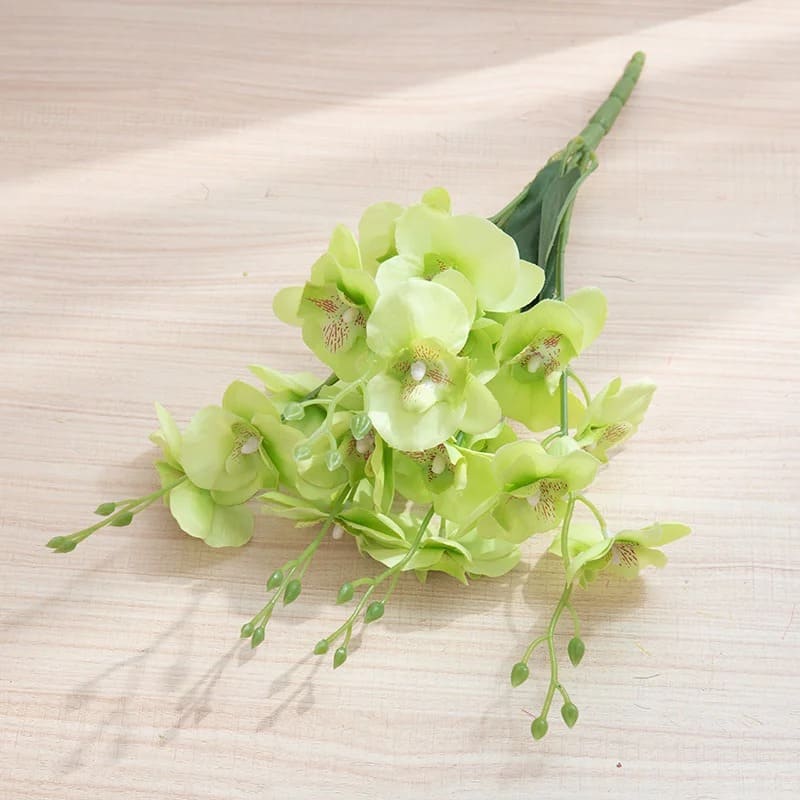 Fleur Orchidée Artificielle Mariage Vert Clair