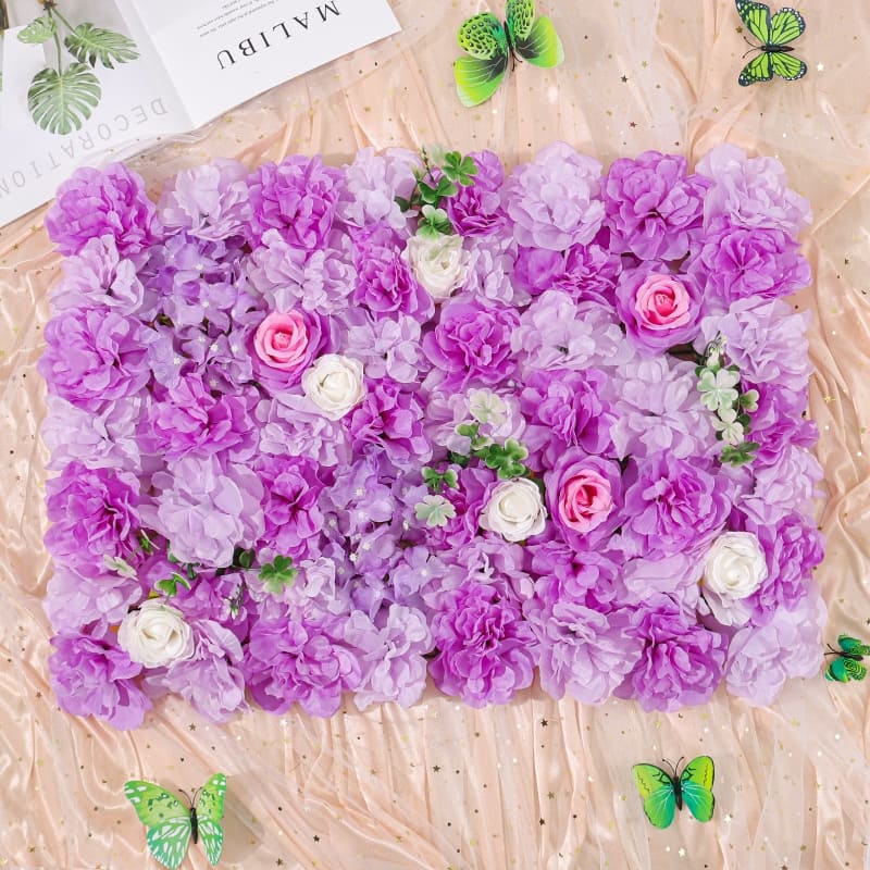 Fleurs Artificielles pour Extérieur Violet et Blanc