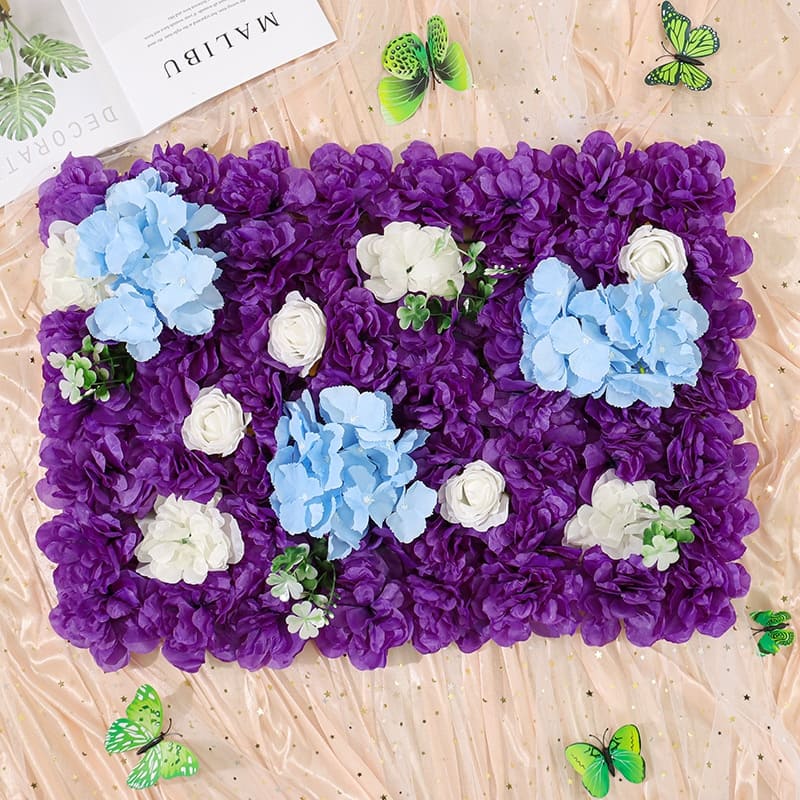 Fleurs Artificielles pour Extérieur Violet, Bleu et Blanc