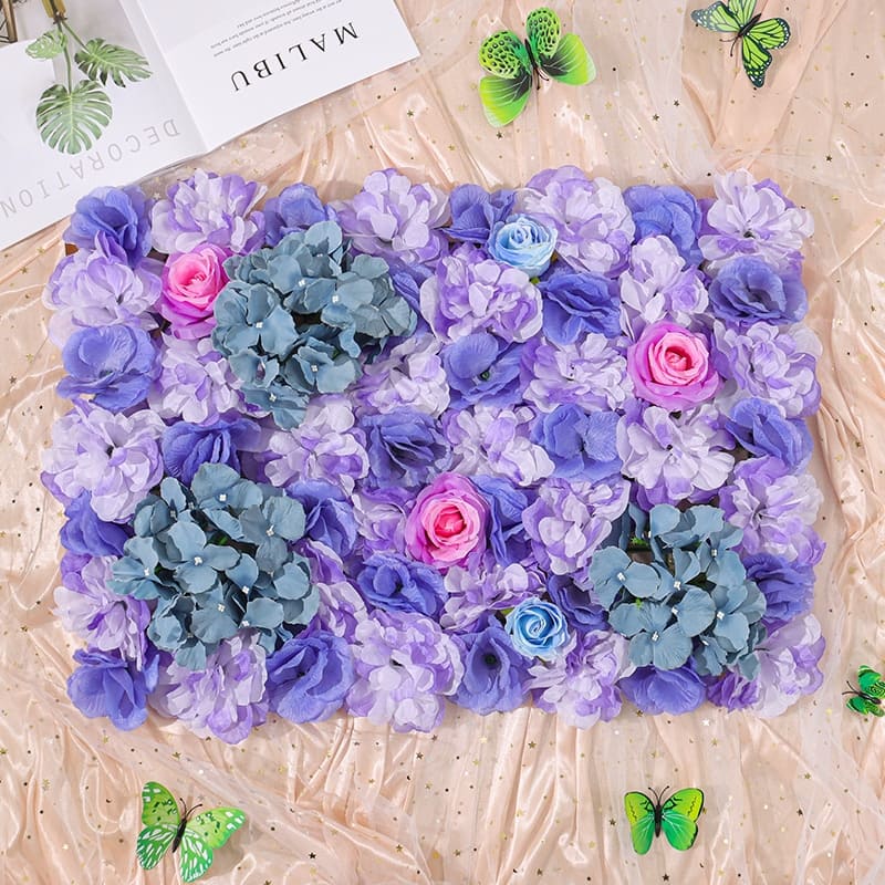 Fleurs Artificielles pour Extérieur Violet et Bleu Marine