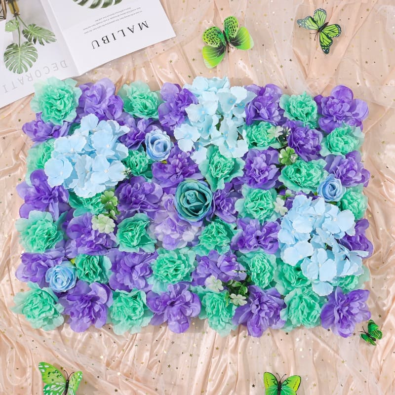 Fleurs Artificielles pour Extérieur Violet, Vert et Bleu