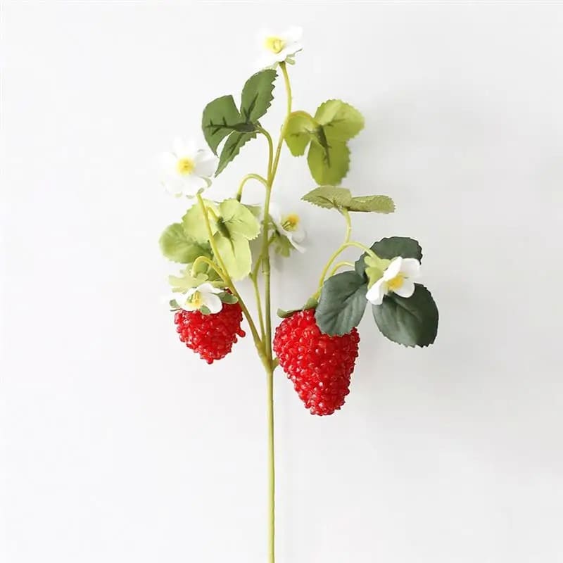 Fleurs Fraises Artificielles Grosses Fraises