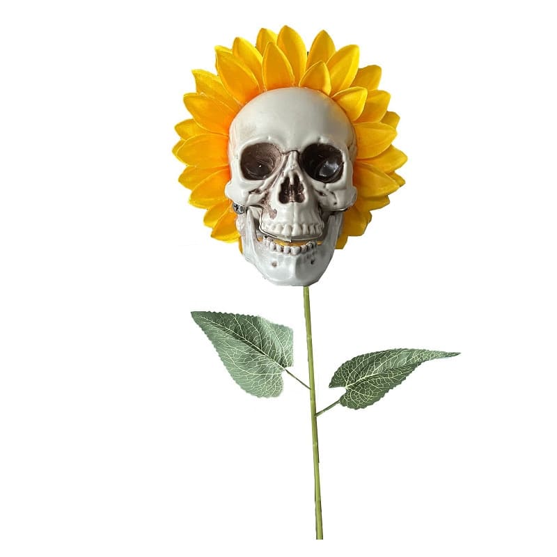 Fleurs de Tournesol Halloween Crâne Complet