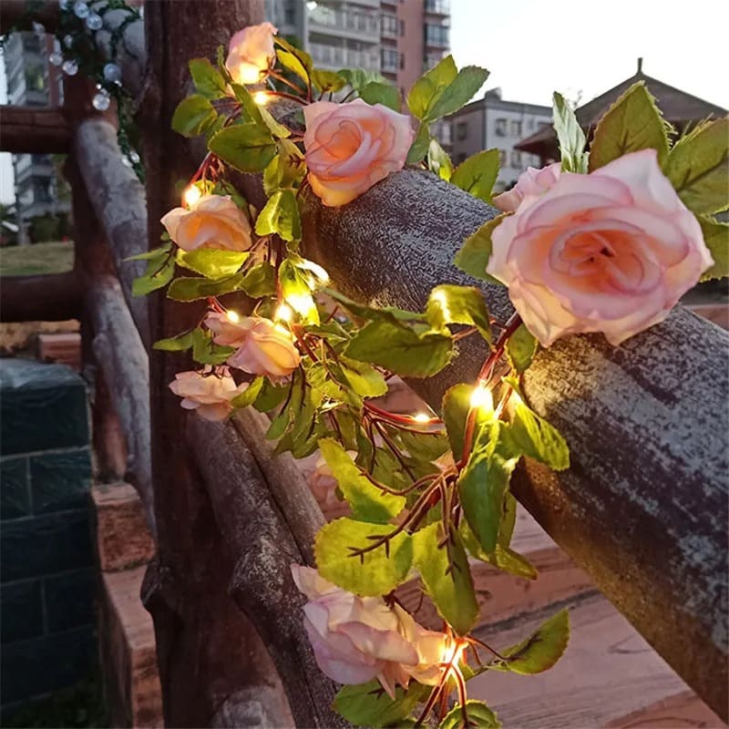 Guirlande Lumineuse Fleur Rose Champagne