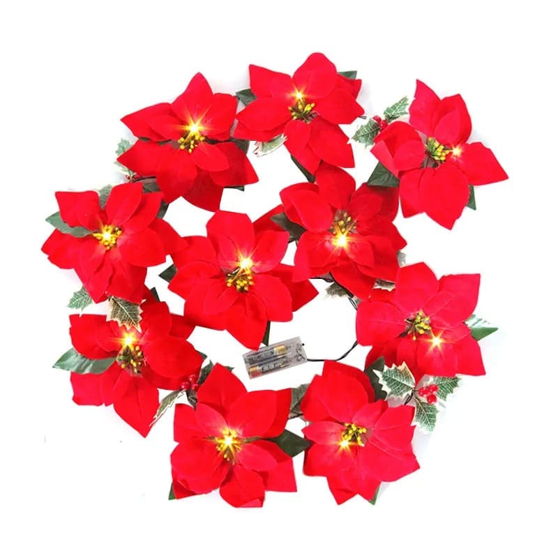 Guirlande Poinsettia LED