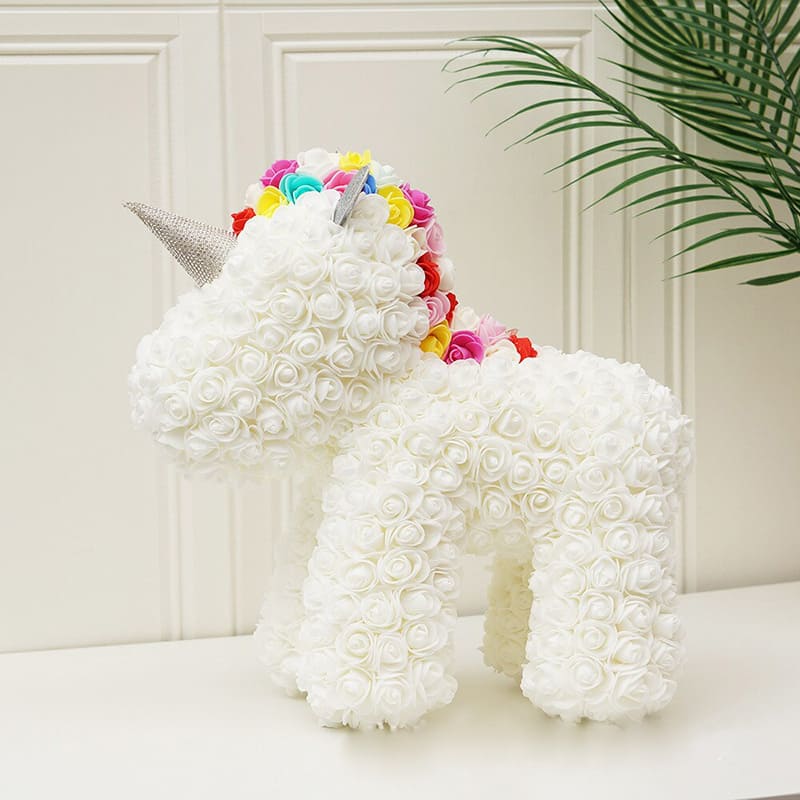 Licorne en Rose Classique Blanche