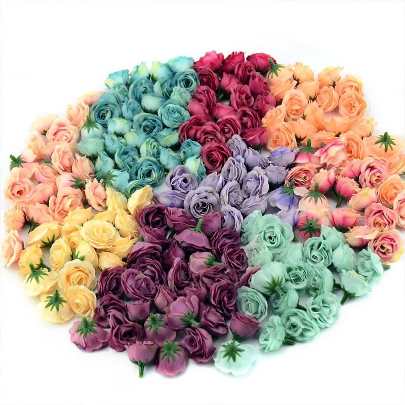 Mini Roses Artificielles Multicolores