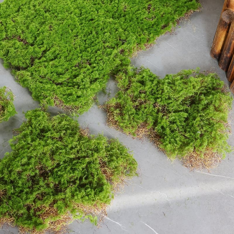 Mousse Artificielle Fausses Plantes Vertes Fausse Mousse Herbe pour la  Décoration du Patio de la Maison 