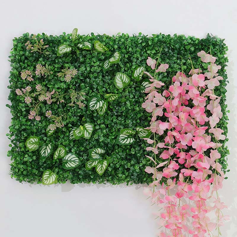 Mur Végétal Synthétique Fleurs Feuilles