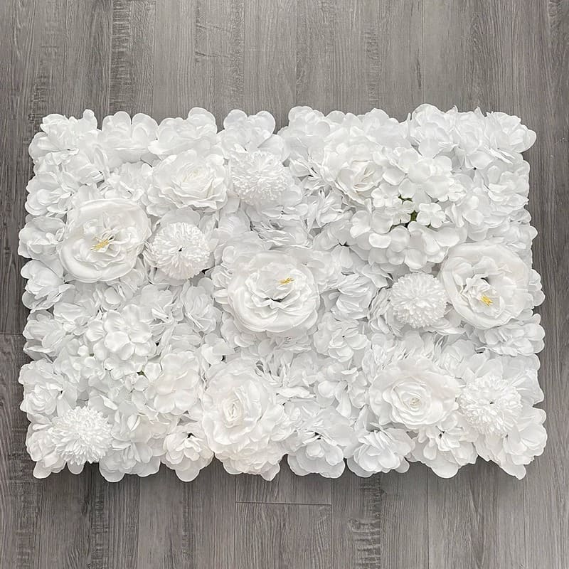 Mur de Fleurs Blanc Artificielle