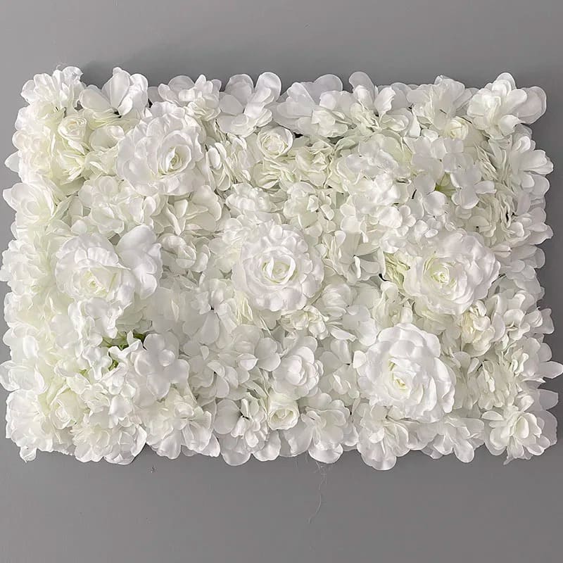 Mur de Fleurs Blanc Hortensia