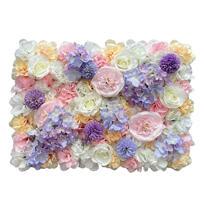 Mur de Fleurs Intérieur Blanc, Rose et Violet