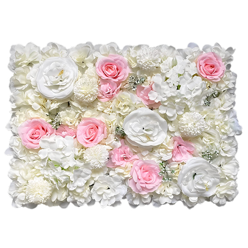 Mur de Fleurs Intérieur Blanc et Rose