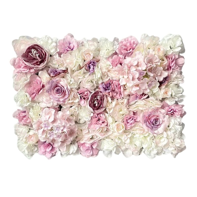 Mur de Fleurs Intérieur Blanc et Violet Clair
