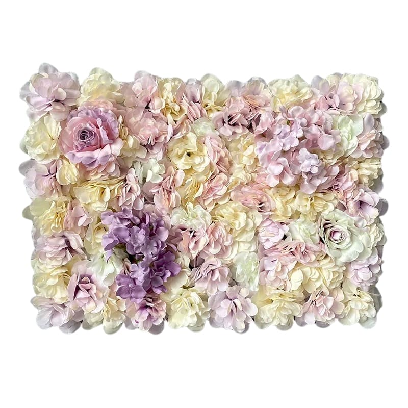 Mur de Fleurs Intérieur Jaune, Rose et Violet Clair