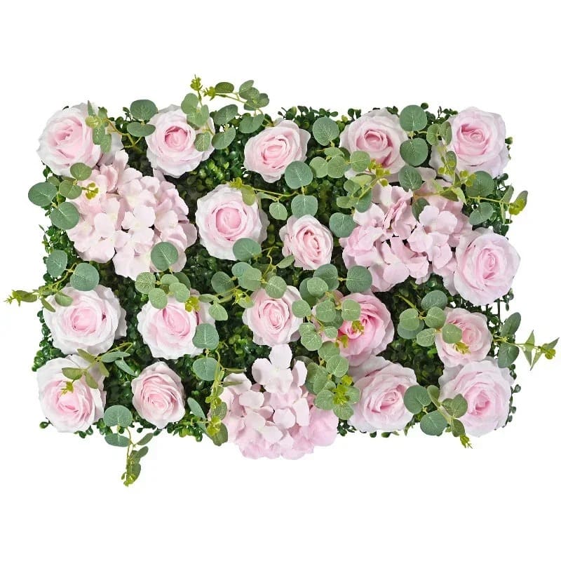 Mur de Fleurs Mariage Rose